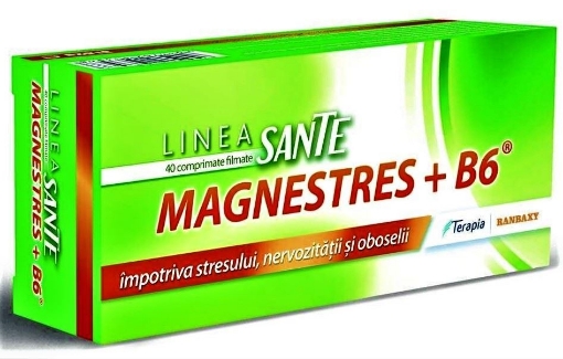 Linea Sante Magne Stress + Vitamina B6 - 40 Comprimate Filmate Terapia