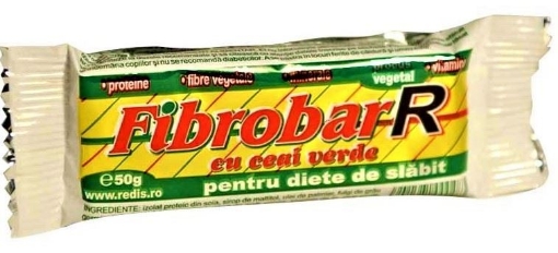 Poza cu Fibrobar baton de slabit cu ceai verde - 50 grame Redis