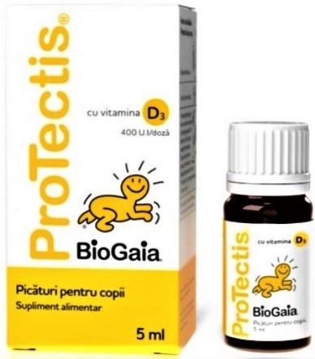 Protectis Probiotice Cu Vitamina D3 400ui/doza - 5ml Biogaia