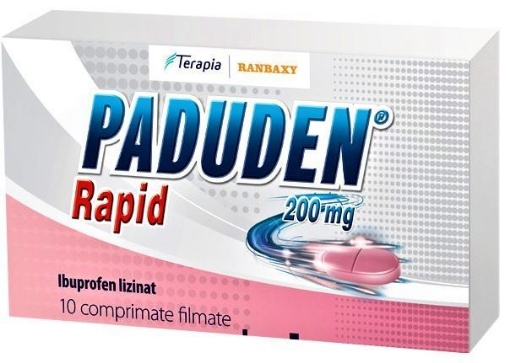Poza cu Paduden Rapid 200mg - 10 comprimate filmate Terapia