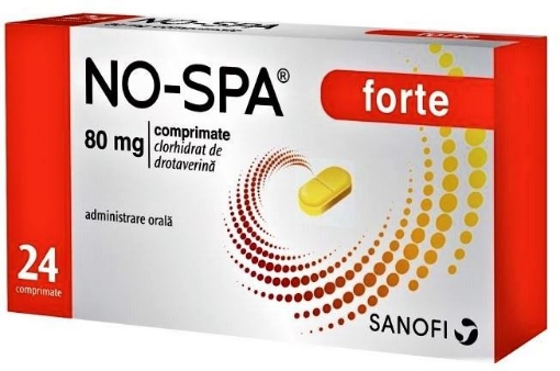 Poza cu No-spa Forte 80mg - 24 comprimate Sanofi