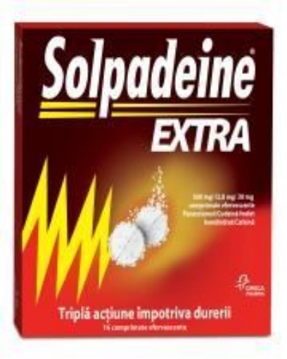 Poza cu Solpadeine Extra 500mg/12.8mg/30mg - 16 comprimate efervescente GSK