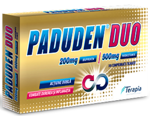 Poza cu Paduden Duo 200mg/500mg - 10 comprimate filmate Terapia