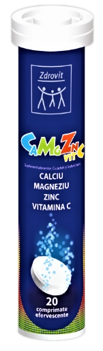 Poza cu Zdrovit CaMgZn + vitamina C - 20 comprimate efervescente
