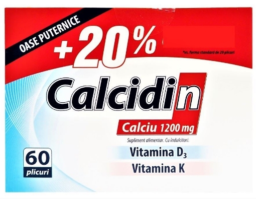 Zdrovit Calcidin Calciu 1200mg - 60 Plicuri