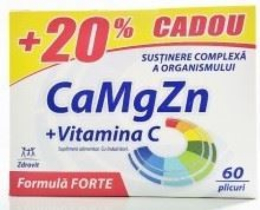 Poza cu Zdrovit CaMgZn + vitamina C Forte - 60 plicuri 