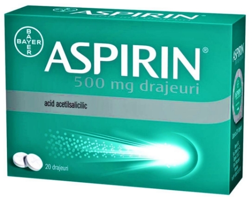 Poza cu Aspirin 500mg Bayer - 20 drajeuri
