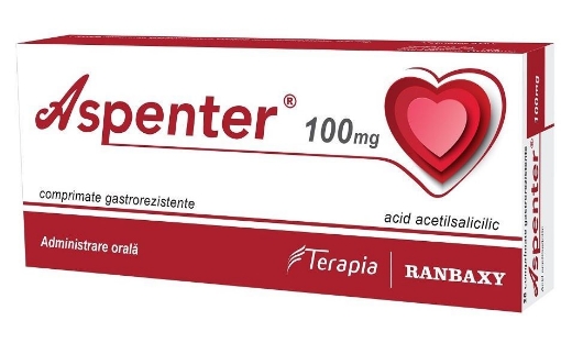 Poza cu Aspenter 100mg - 28 comprimate gastrorezistente Terapia
