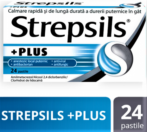 Poza cu Strepsils Plus - 24 pastile