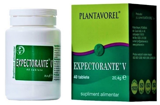 Poza cu Plantavorel Expectorante V - 40 tablete