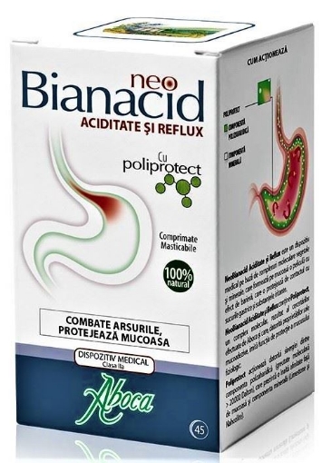Aboca NeoBianacid acid si reflux – 45 comprimate masticabile