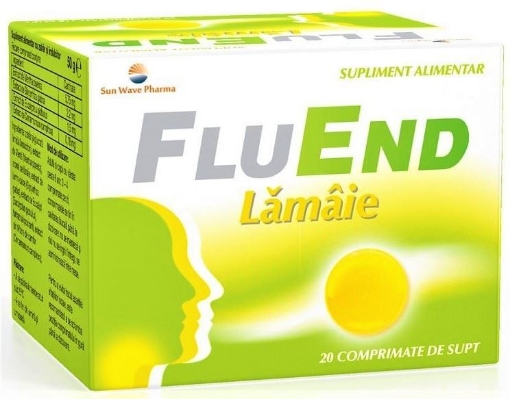 Poza cu SunWave FluEnd comprimate de supt lamaie - 20 pastile