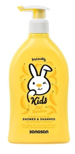 Poza cu Sanosan Kids Gel de dus si sampon cu aroma de banane - 400ml