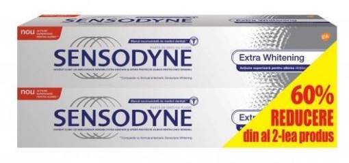 Sensodyne pasta de dinti extra whitening - 100ml (duo pack -60% reducere la al doilea produs)