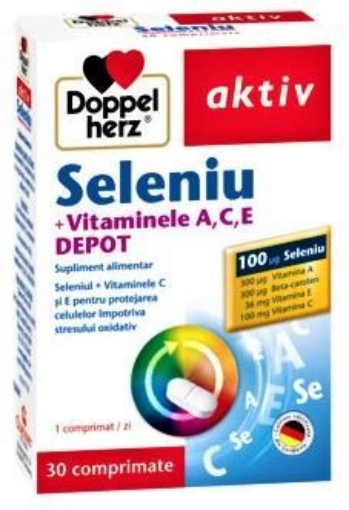 Poza cu Doppelherz Aktiv Seleniu+Vitaminele  A, C, E Depot - 30 comprimate
