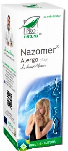 Pronatura nazomer alergo stop spray nazal cu nebulizator - 50ml