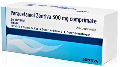 Poza cu Paracetamol 500mg - 20 comprimate Zentiva