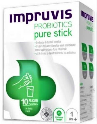 Poza cu Impruvis Probiotics Pure Stick - 10 Plicuri