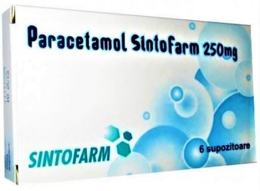 Poza cu Paracetamol 250mg - 6 supozitoare Sintofarm