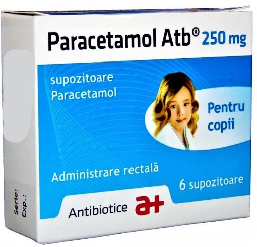 Poza cu Paracetamol 250mg - 6 supozitoare Antibiotice Iasi