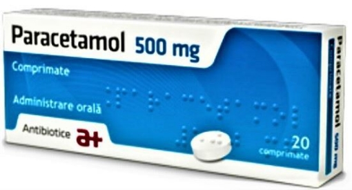 Poza cu Paracetamol 500mg - 20 comprimate Antibiotice Iasi