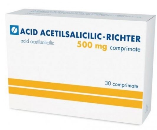 Poza cu Acid acetilsalicilic 500mg - 30 comprimate Gedeon Richter