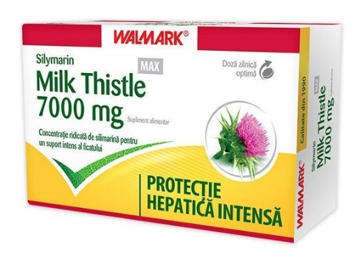 Poza cu Walmark Silymarin Milk Thistle MAX 7000mg - 30 comprimate filmate