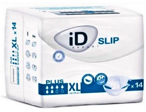 Ontex Id Expert Slip Scutece Pentru Adulti Pentru Incontinenta Urinara Cotton Plus Xl - 14 Bucati