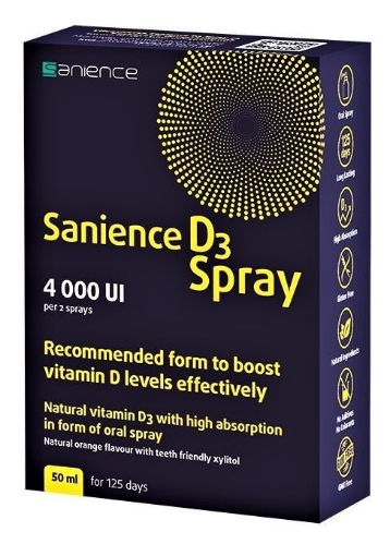Poza cu  Vitamina D3 4000UI spray oral - 50ml Sanience