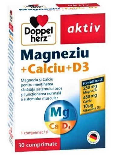 Doppelherz Aktiv Magneziu+calciu+d3 - 30 Comprimate