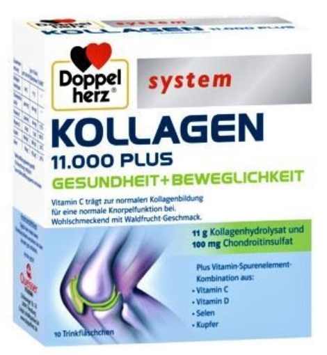 Poza cu Doppelherz System Kollagen 11000 Plus - 10 fiole buvabile