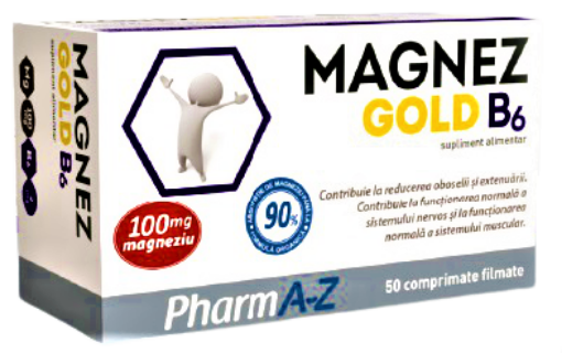 Poza cu PharmA-Z Magnez Gold B6 - 50 comprimate filmate