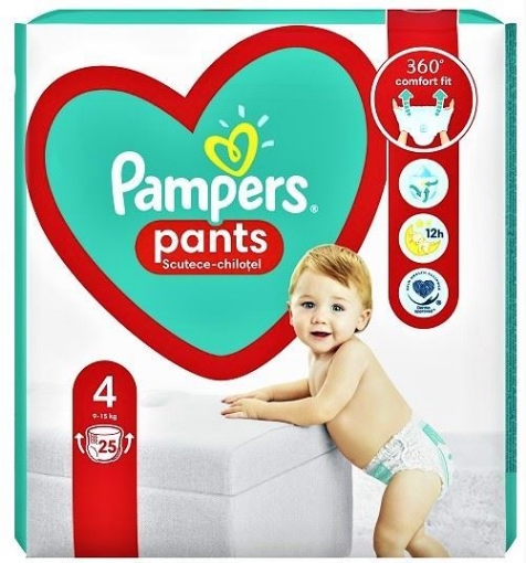 Pampers 4 (9-15kg) Active Baby Pants - 25 Bucati