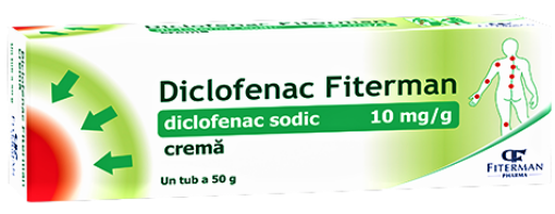 Poza cu Diclofenac Fiterman 10mg/g crema - 50 grame