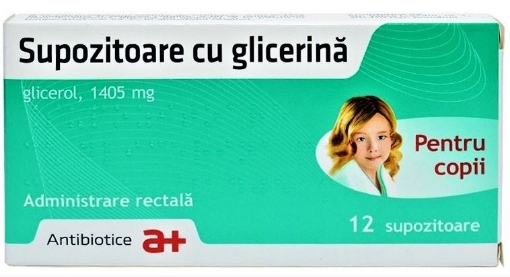 Poza cu Supozitoare cu Glicerina pentru copii 1405mg - 12 supozitoare Antibiotice Iasi