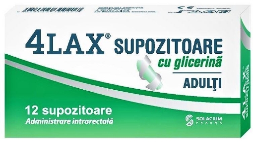 4Lax supozitoare cu glicerina pentru adulti 2100mg – 12 bucati