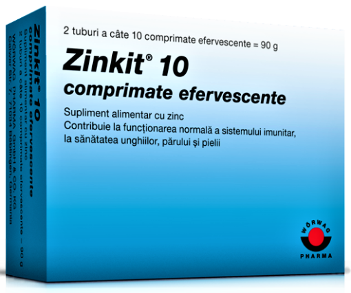 Poza cu Zinkit 10mg - 20 comprimate efervescente Worwag