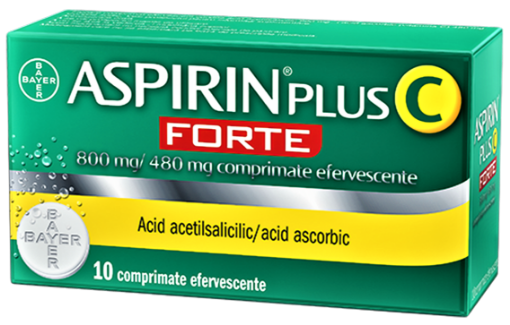 Poza cu Aspirin Plus C Forte 800mg/480mg - 10 comprimate  efervescente