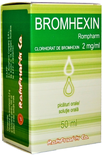 Poza cu bromhexin rph 2mg/ml solutie x 50ml rompharm