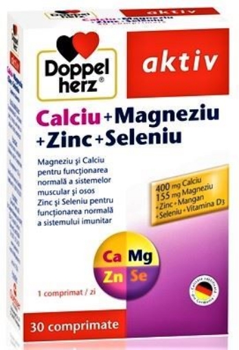 Doppelherz Aktiv Calciu + Magneziu + Zinc + Seleniu - 30 Comprimate