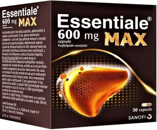 Poza cu Essentiale Max 600mg - 30 capsule