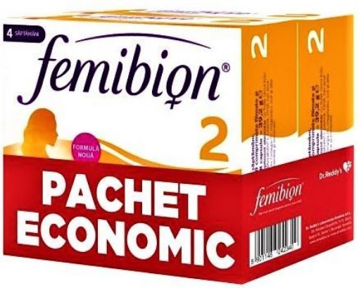 Femibion 2 sarcina si alaptare - 28 comprimate + 28 capsule Combipack pachet economic