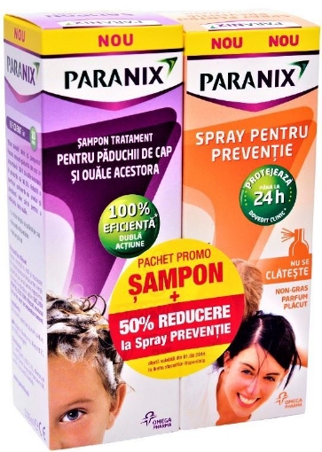 hipocrate paranix sampon x 100ml (+ 50% reducere la spray preventie 100ml)