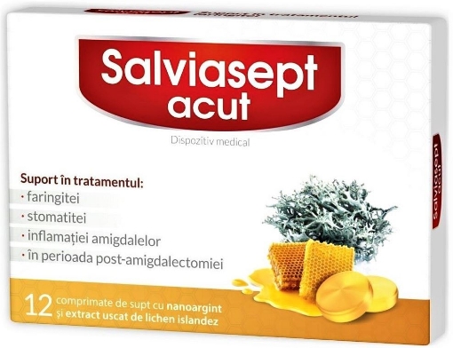 Zdrovit Salviasept Acut - 12 comprimate de supt