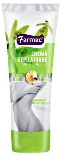 Farmec crema depilatoare pentru piele delicata cu extract de vanilie - 150ml