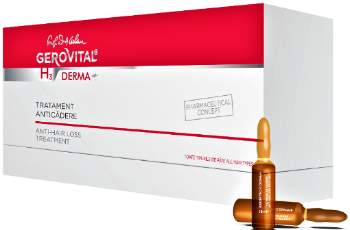 Poza cu Gerovital H3 Derma+ Tratament Anticadere - 12 Fiole