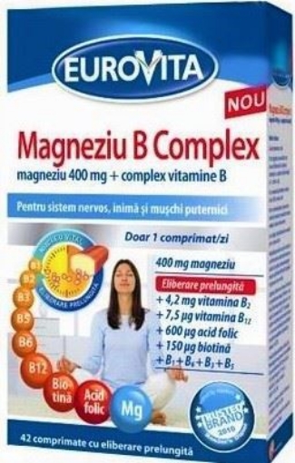 12788173 eurovita magneziu b complex 42 comprimate 510
