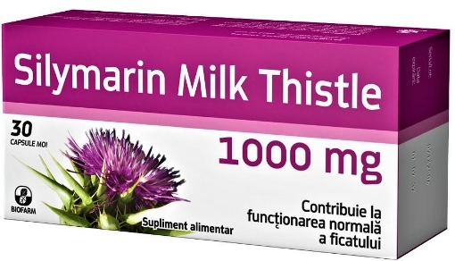Poza cu Silymarin Milk Thistle 1000mg - 30 capsule Biofarm