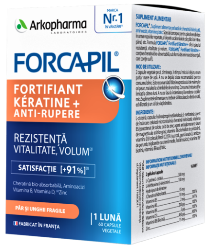 Poza cu Forcapil Fortifiant Keratine+ - 60 capsule Arkopharma