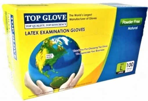Manusi Pentru Examinare Din Latex, Nepudrate L - 100 Bucati Top Glove
